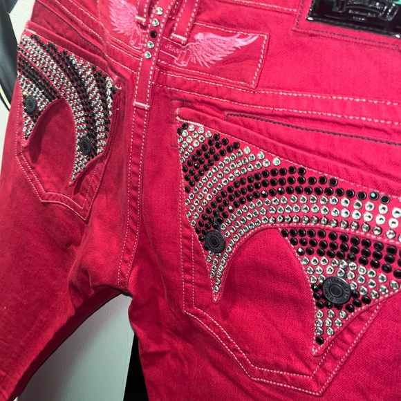 Robins Jeans white and black bedazzled - Picture 8 of 10